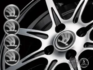 Skoda Radaufkleber Stil Luxus Gewölbte Logos